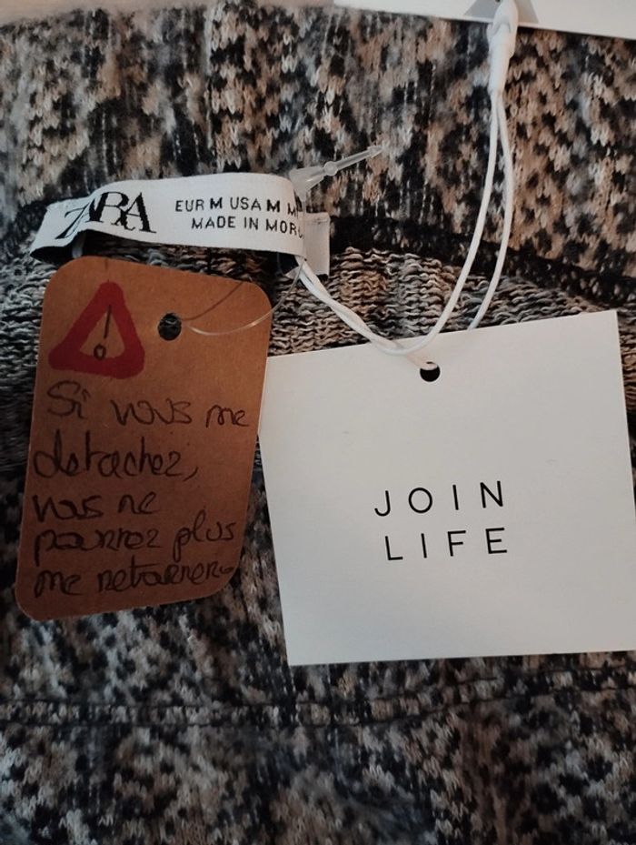 Jupe hiver mi longue imprimé 🐍 Zara taille M - photo numéro 6