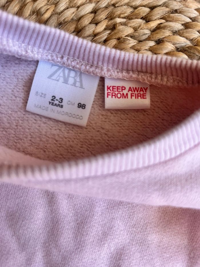 Sweat rose Zara 3 ans - photo numéro 2
