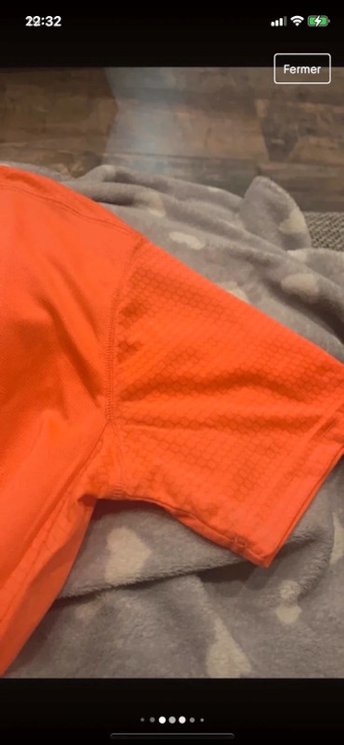 Tee-shirt Orange bi-matière - photo numéro 2