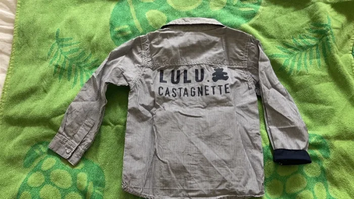 Chemise lulu castagnette rayé marinière 3 ans - photo numéro 2