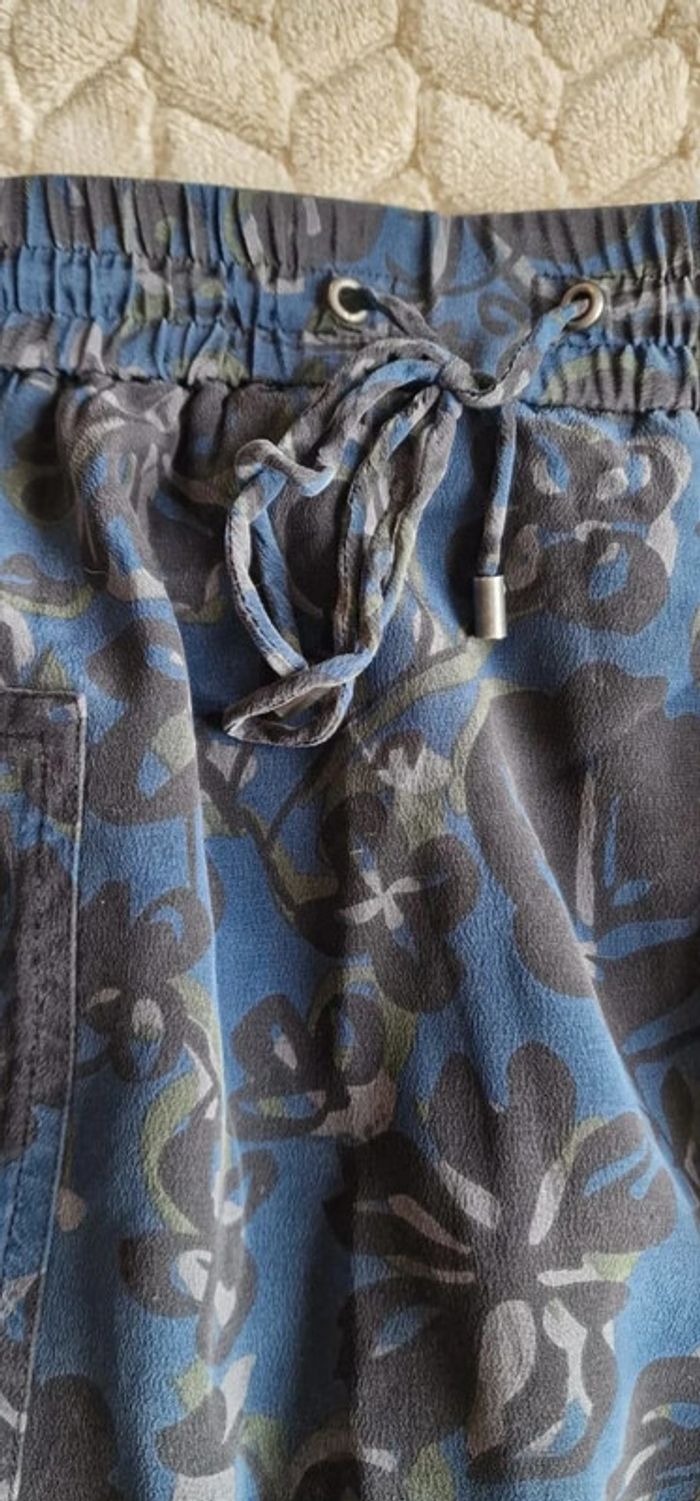 Mini jupe Kenzo en soie taille elastiquée et poches taille 40 - photo numéro 4