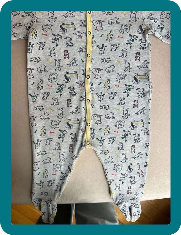 Pyjama petits chiens coton jersey 12 mois - Petit Bateau - photo numéro 3