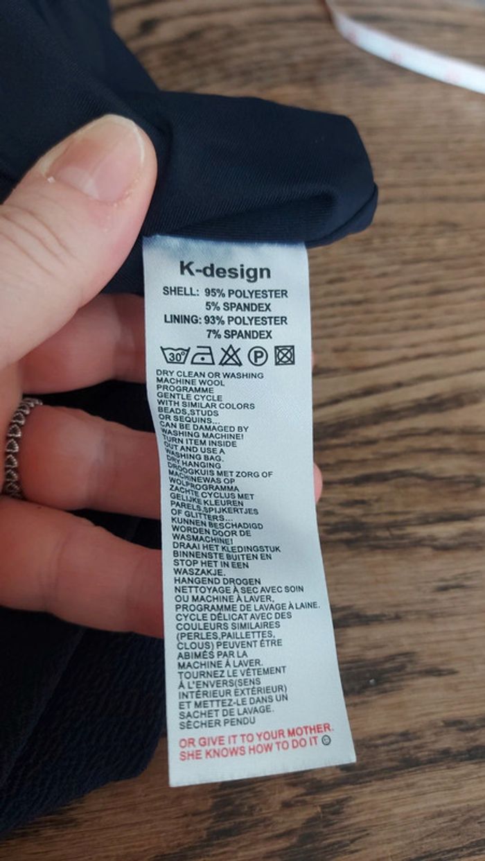 Robe bleu avec broderie K-design taille L - photo numéro 14