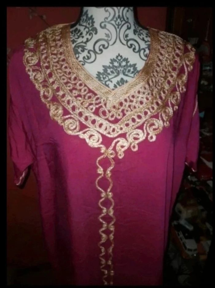 Djellaba rouge doré T40 - photo numéro 2