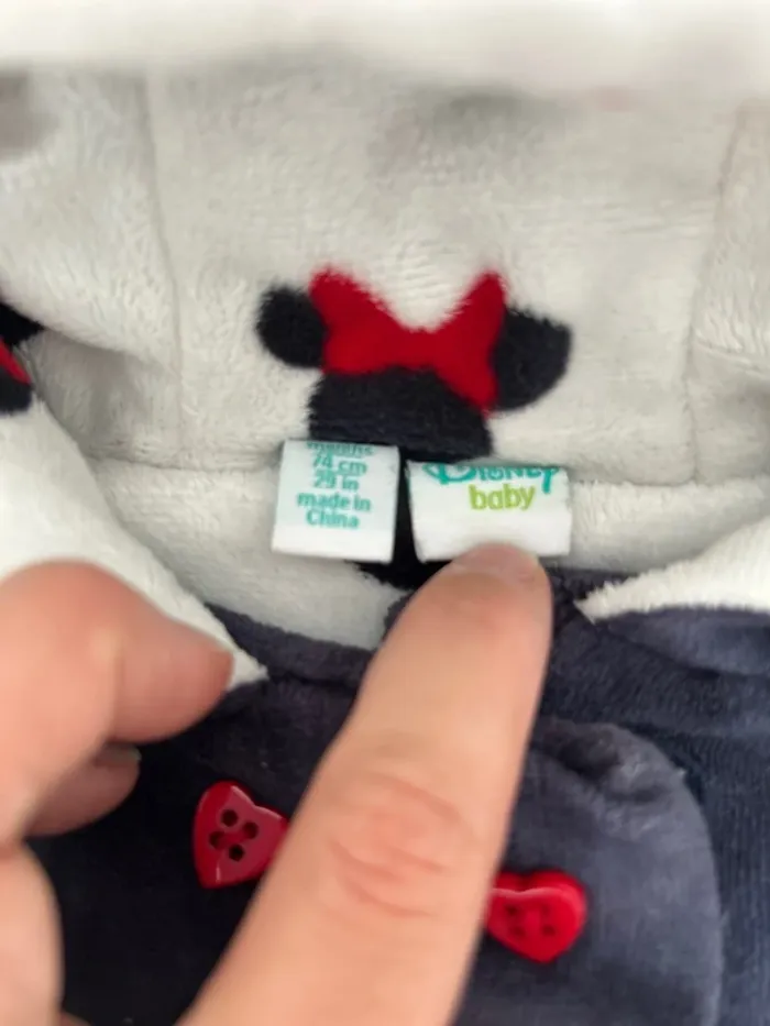 Très jolie veste polaire bleu marine 12 mois Disney baby - photo numéro 3