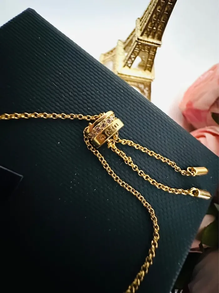 💕Bracelet APM Monaco « amour » doré zircons - photo numéro 3