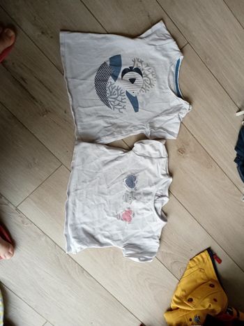 Lot 2 t-shirts obaibi 12 mois
