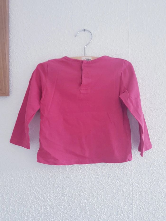 Zara - Tee-shirt manches longues, col rond (9 mois) - photo numéro 4