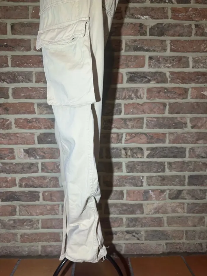 Jeans beige cargo Bershka Taille 32/XXS - photo numéro 9