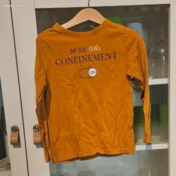 Tee-shirt manche longue moutarde