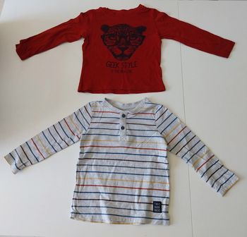 Lot 2 tee shirts manches longues 4 ans