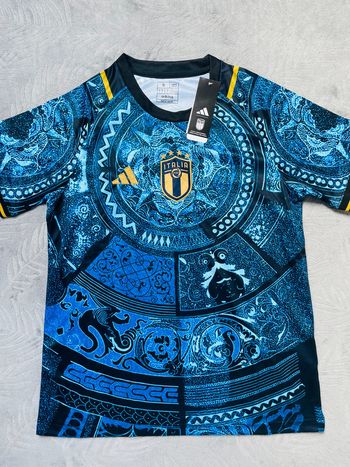 Maillot concept foot Italie bleu motif taille S