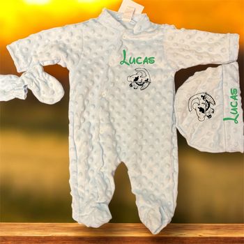 Pyjama naissance personalisee roi lion