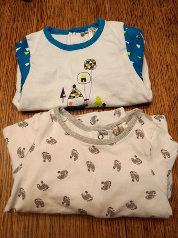 Lot de deux pyjamas deux pièces 9 mois