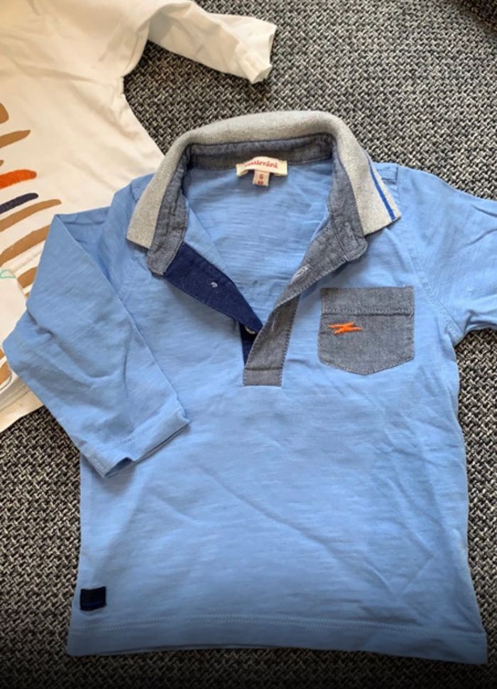 Lot de 3 tee-shirts Catimini, 6 mois en très bon état. - photo numéro 4