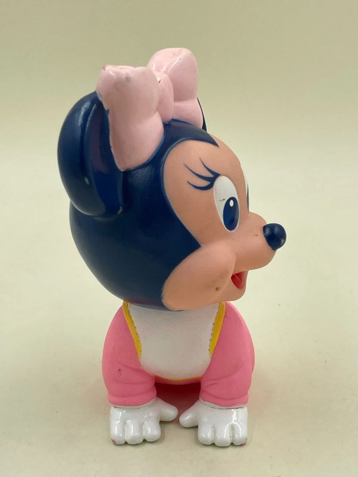 Figurine vintage Disney Minnie Arco en caoutchouc « pouet pouet » 1984 - photo numéro 2