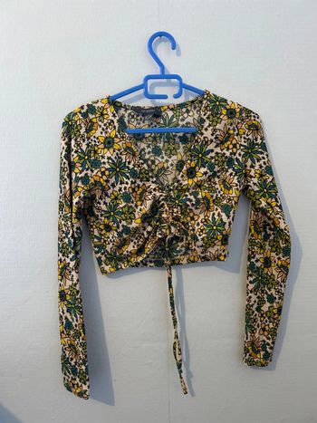 Crop top fleuri