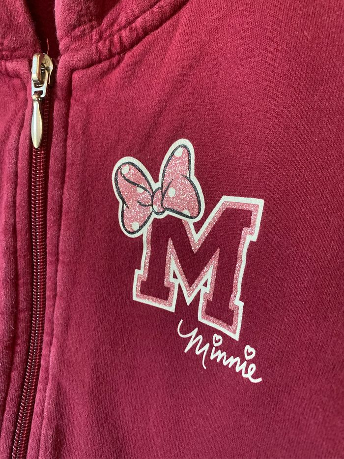 Gilet bordeaux Minnie 10 ans Disney - photo numéro 2
