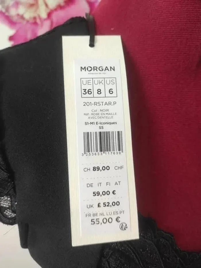 Robe noire avec dentelle Morgan Neuve - photo numéro 5