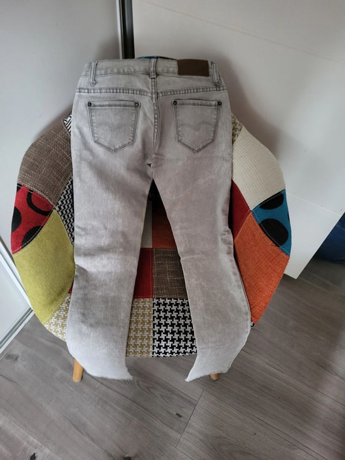 Jean Slim Lee Cooper gris clair 14 ans - photo numéro 3