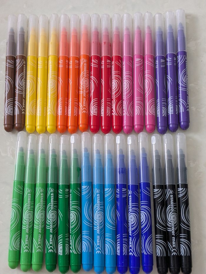 Lot de 32 feutres Stabilo Power max à pointe large. - photo numéro 8