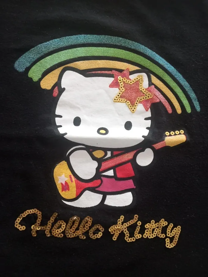 T-shirt noir Hello Kitty - photo numéro 2