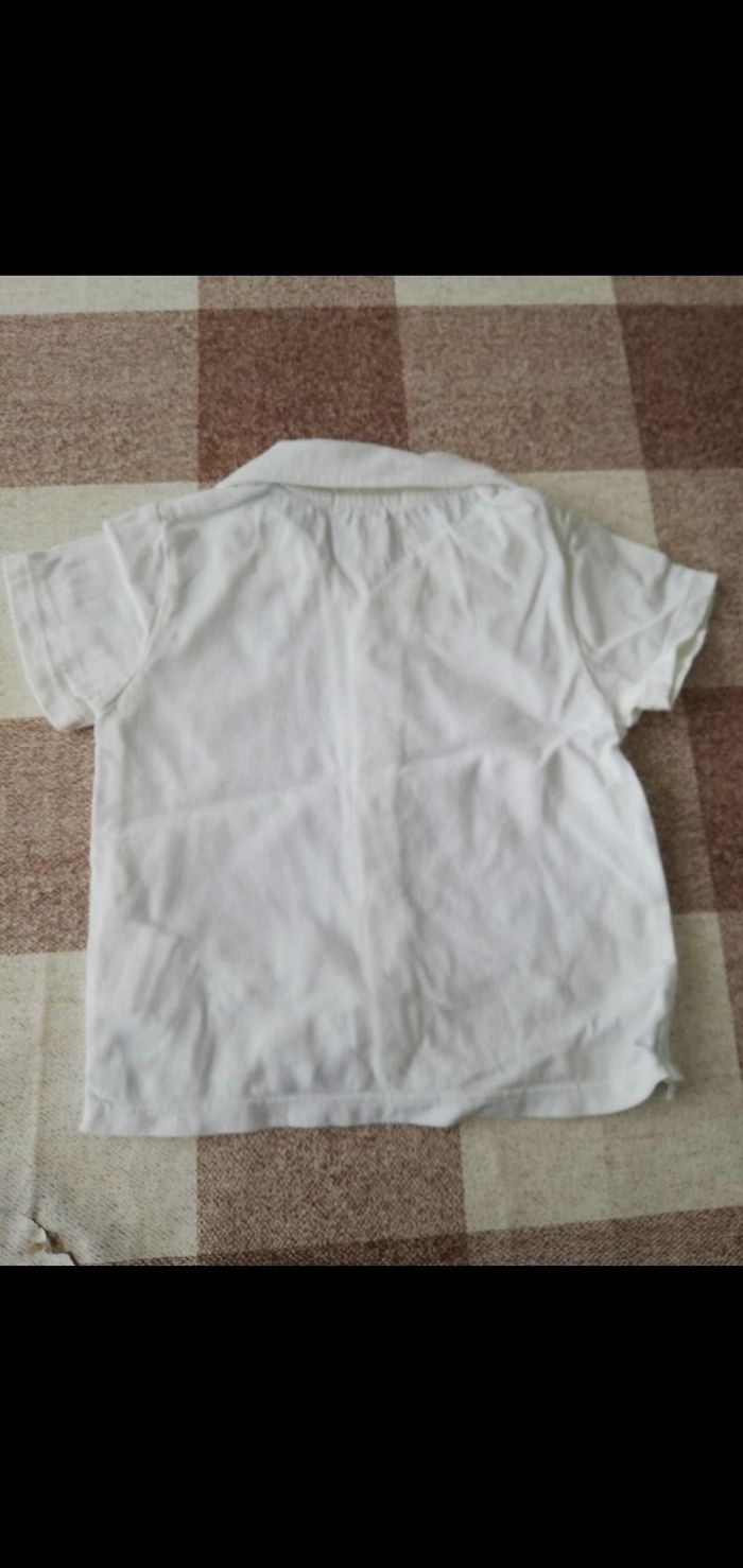 Chemise manches courtes blanche obaibi 12 mois - photo numéro 3