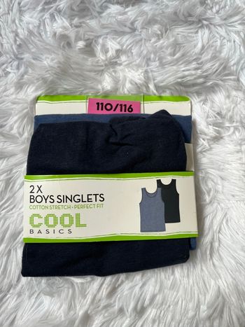 Lot de 2 maillots de corps  110/116cm