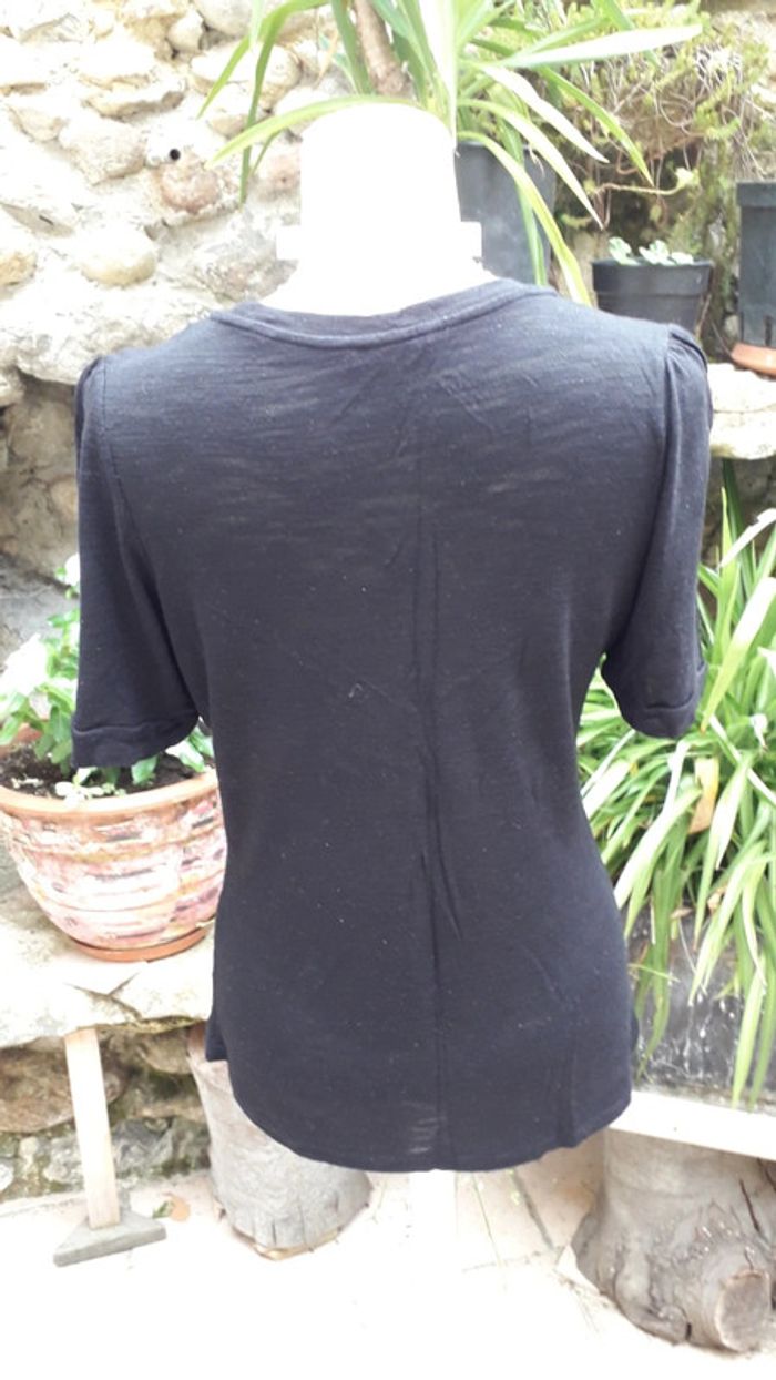 Tee-shirt manches courtes noir - photo numéro 3