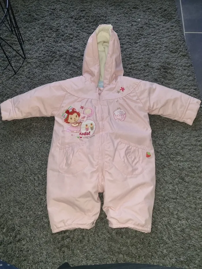 Combinaison pilote rose 3 mois