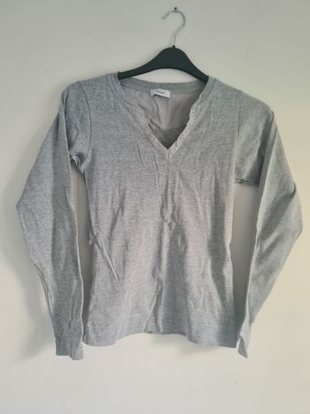 T-shirt gris manches longues Etam / Taille 36