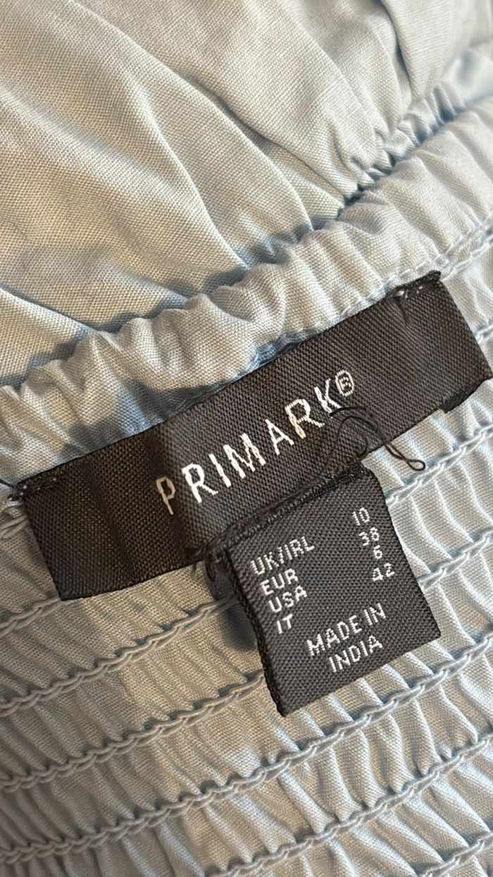 Haut manches bouffantes bleu ciel Primark T38 - photo numéro 4