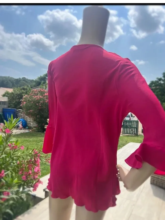 Sublime blouse rose chic – femme – taille 40 – neuve style vintage - photo numéro 2