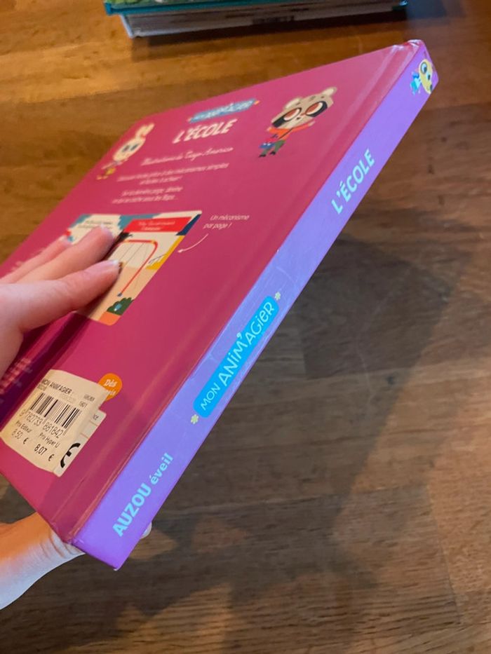 Livre cartonné Mon Anim’agier L’école Auzou éveil - 5 mécanismes et des flaps ! - photo numéro 3