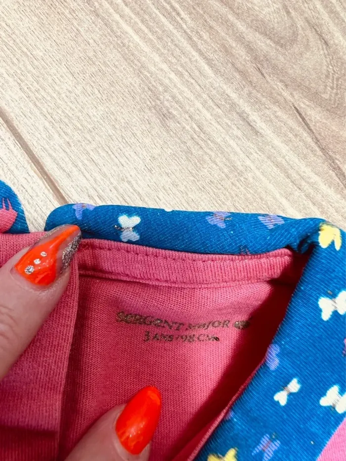 Taille 3 ans chemise de nuit pyjama fille Sergent Major rose et bleu * fée des fleurs * 🩷 - photo numéro 4