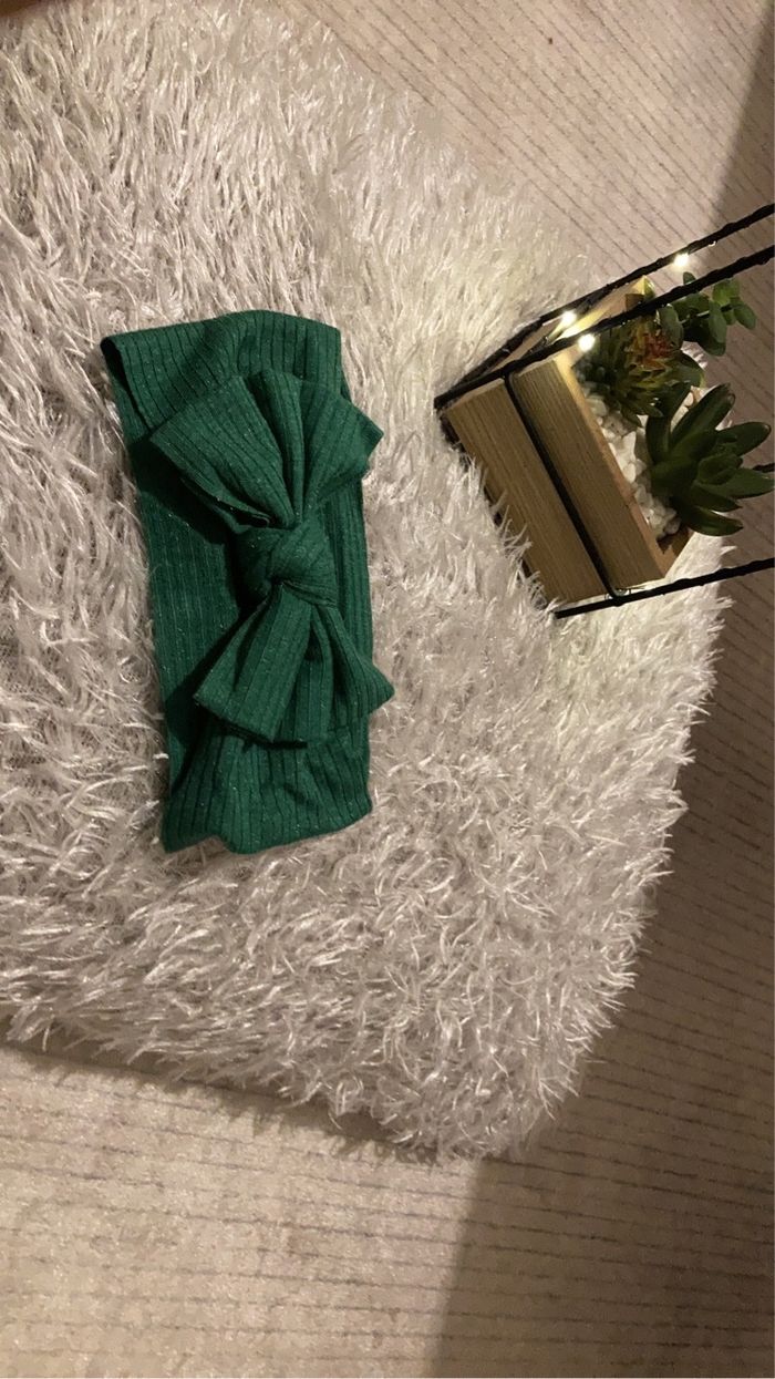 Bandeau bébé vert sapin - photo numéro 2
