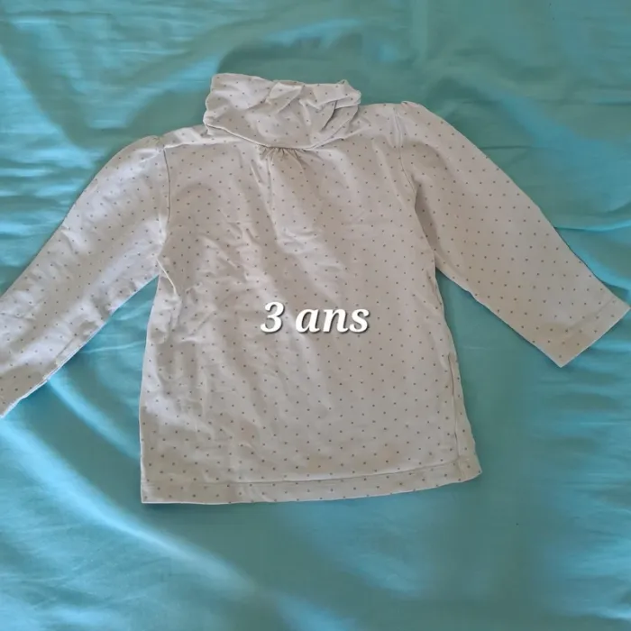 T shirt avevc petit col roulé
