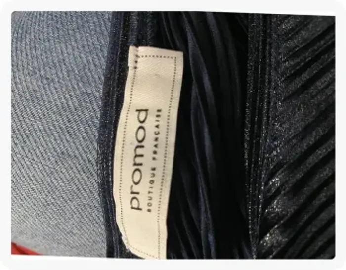 Top plissé dos nu bleu métallisé Promod - photo numéro 2