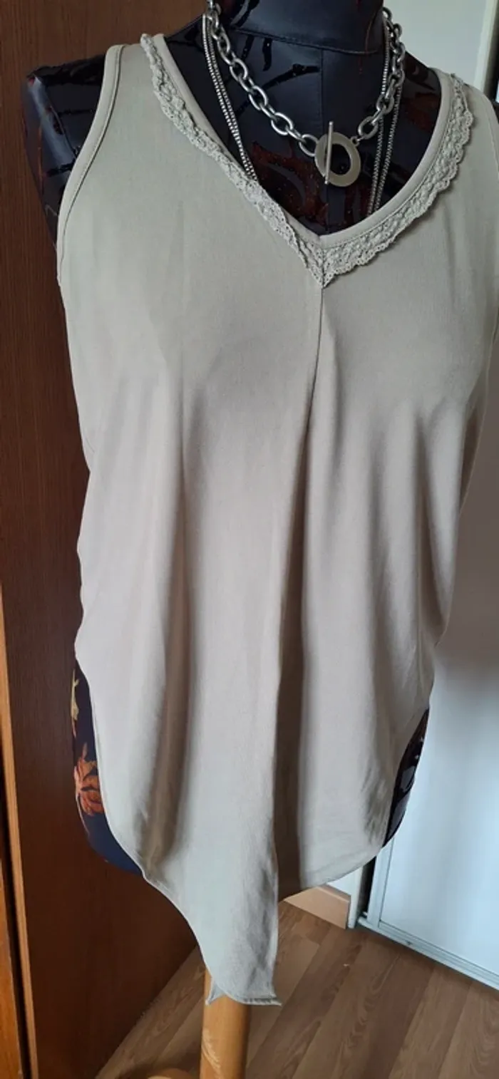 Débardeur fluide beige à nouer lpb - photo numéro 6