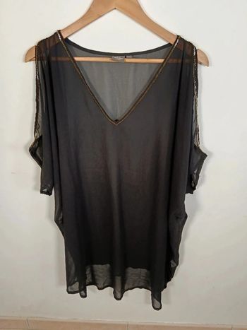 C32 blouse noir Manor M/L