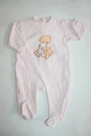 Pyjama rose Cocoon en velours 6m