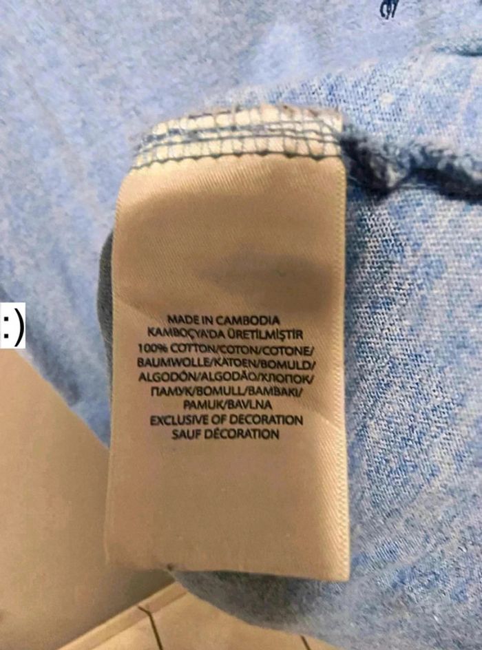 T-shirt Ralph Lauren Bleu Chinée – Taille L - photo numéro 5