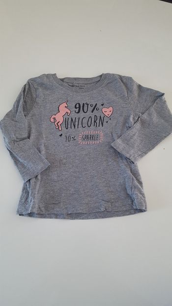 T-Shirt manches longues motif licorne / Complices / 3 ans