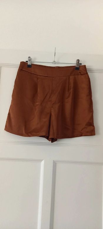 Short effet soie kiabi 38 marron
