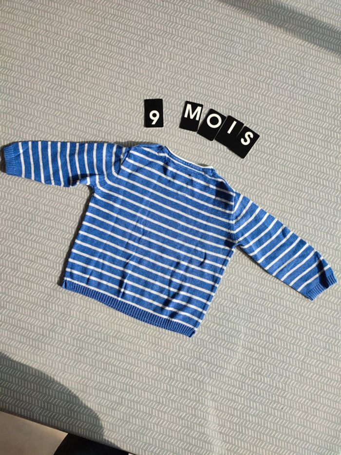 Pull en maille fine pour bébé garçon – Taille 9 mois Marque : Zara - photo numéro 7