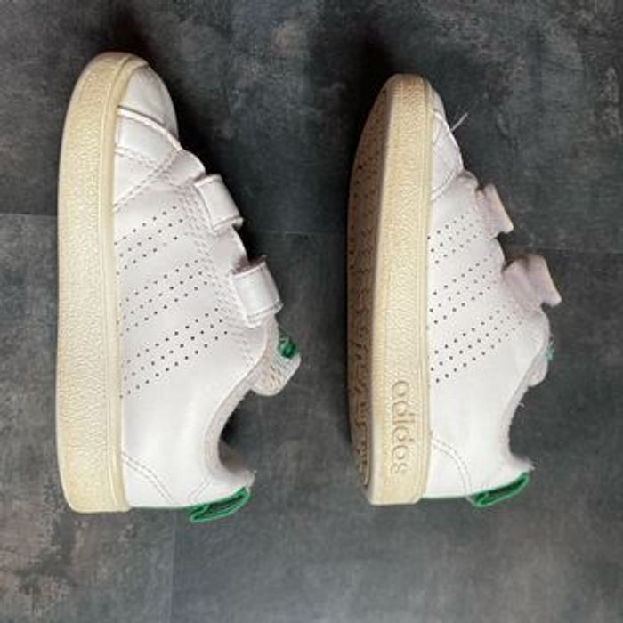 Baskets blanches et vertes fermeture scratch 21 Adidas - photo numéro 6