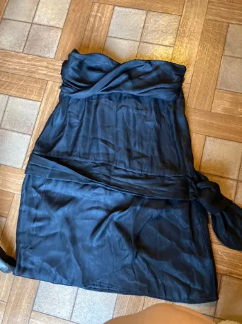 robe bustier bleu nuit à paillettes@