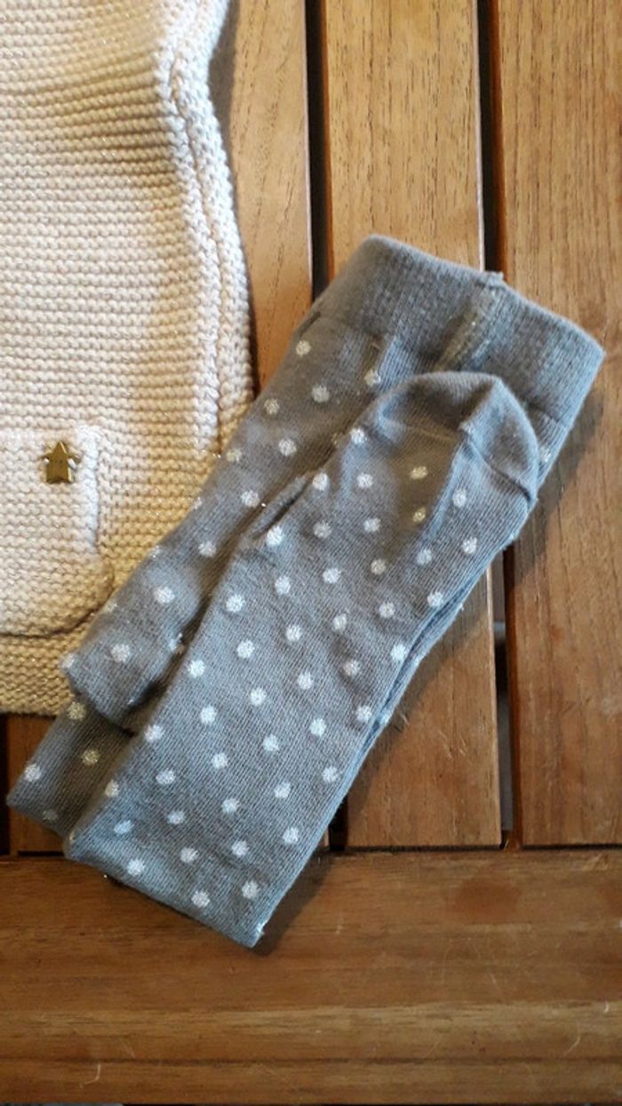 Ensemble robe + collants T 6 mois bébé fille - photo numéro 3