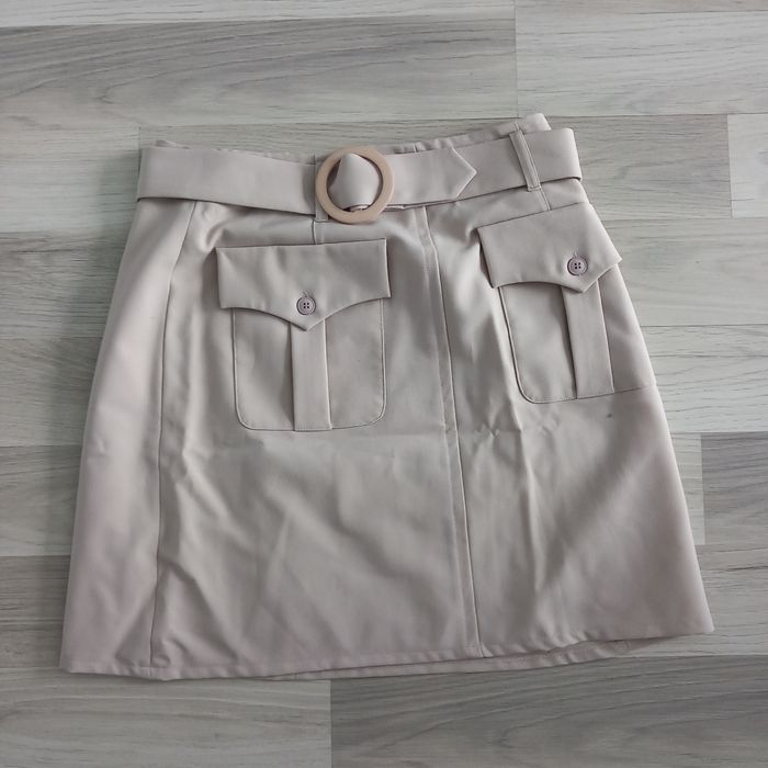 Ensemble tailleur femme (veste + jupe) beige Casual groupe taille M - photo numéro 8