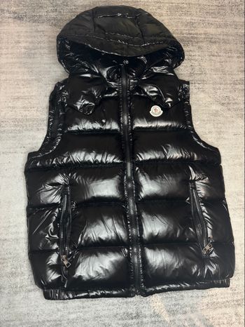 Doudoune Sans Manches Moncler Maya Noire Brillante